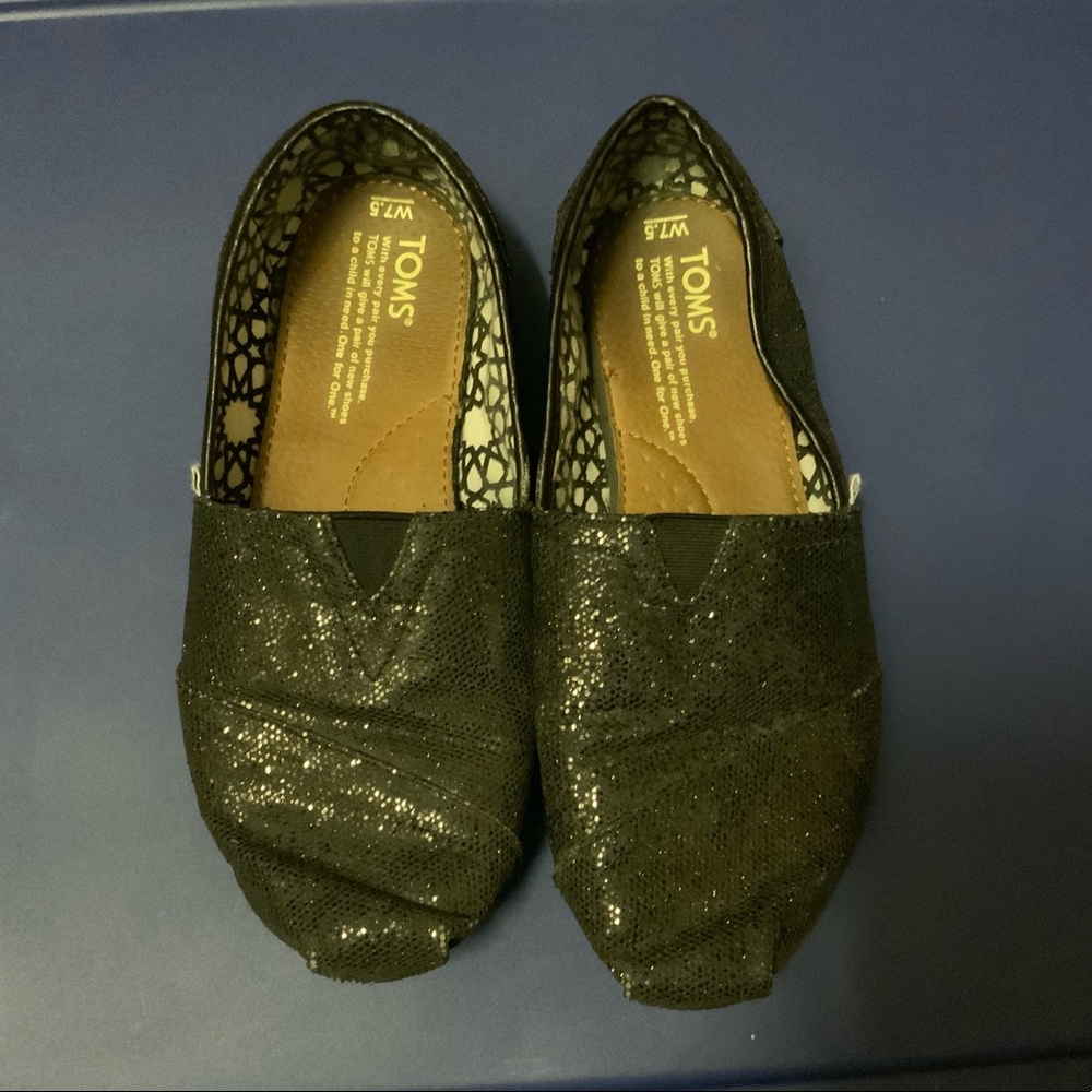 Black Sparkly Toms!